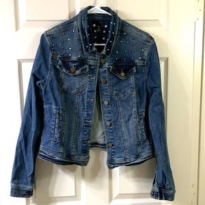 Aqua Studded Jean Jacket